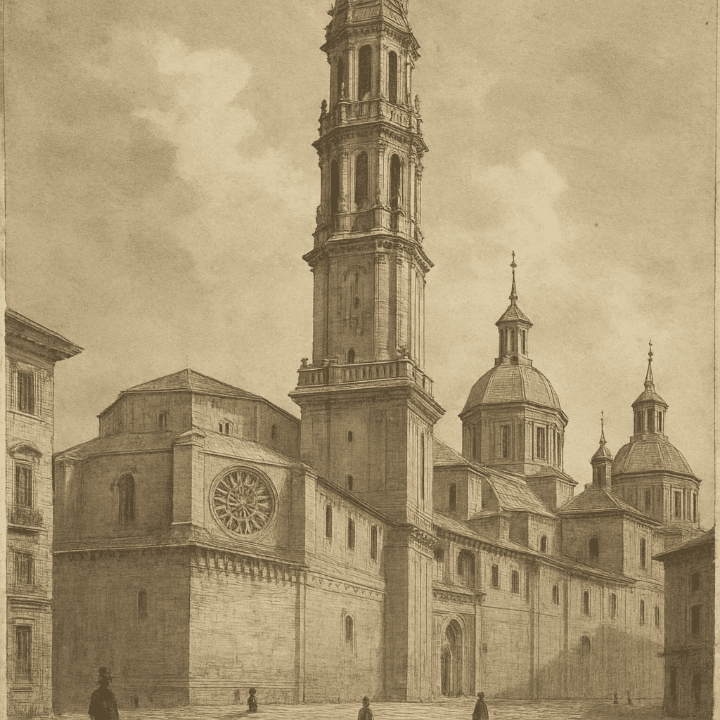Historic view of La Seo Cathedral