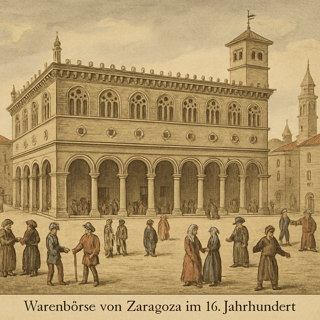 Historical Presentation of the Zaragoza Merchandise Exchange in the 16th Century