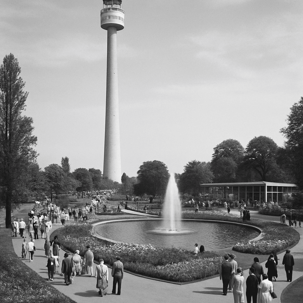 Historical photo of Westfalenpark Dortmund at its opening in 1959