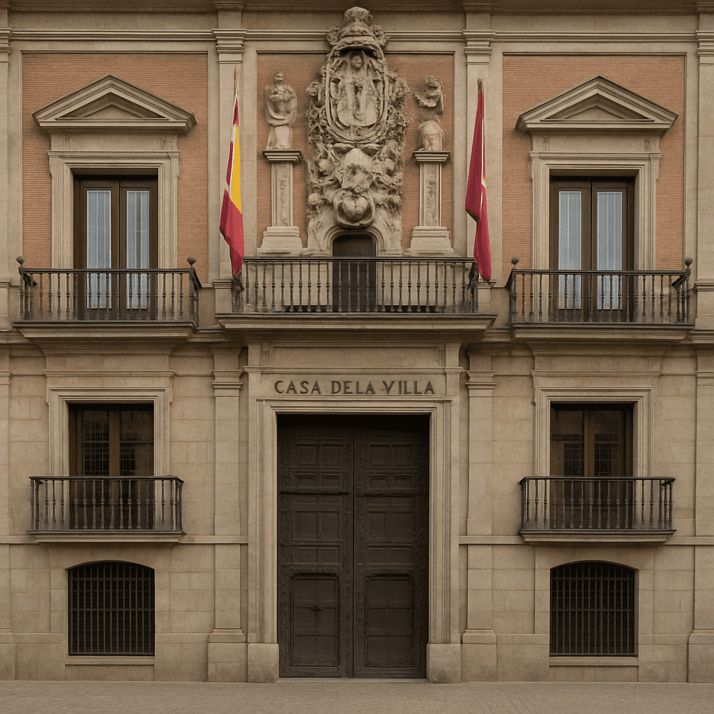 Historic facade of the Casa de la Villa