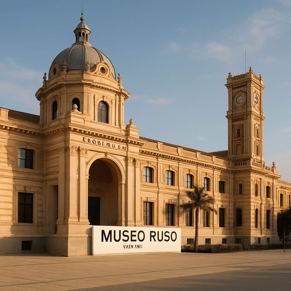 A look at the impressive architecture of the Tabacalera, which houses the Russian Museum in Malaga