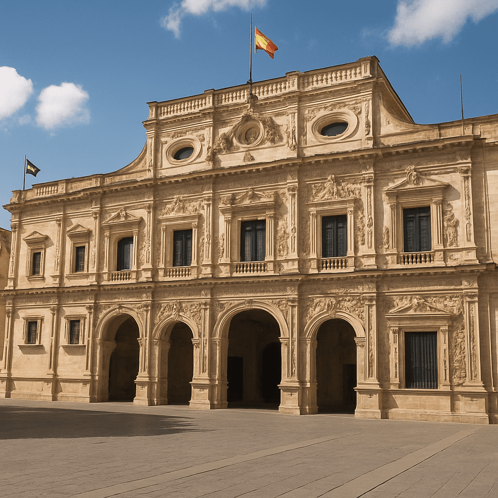 The Seville City Hall with its impressive facade