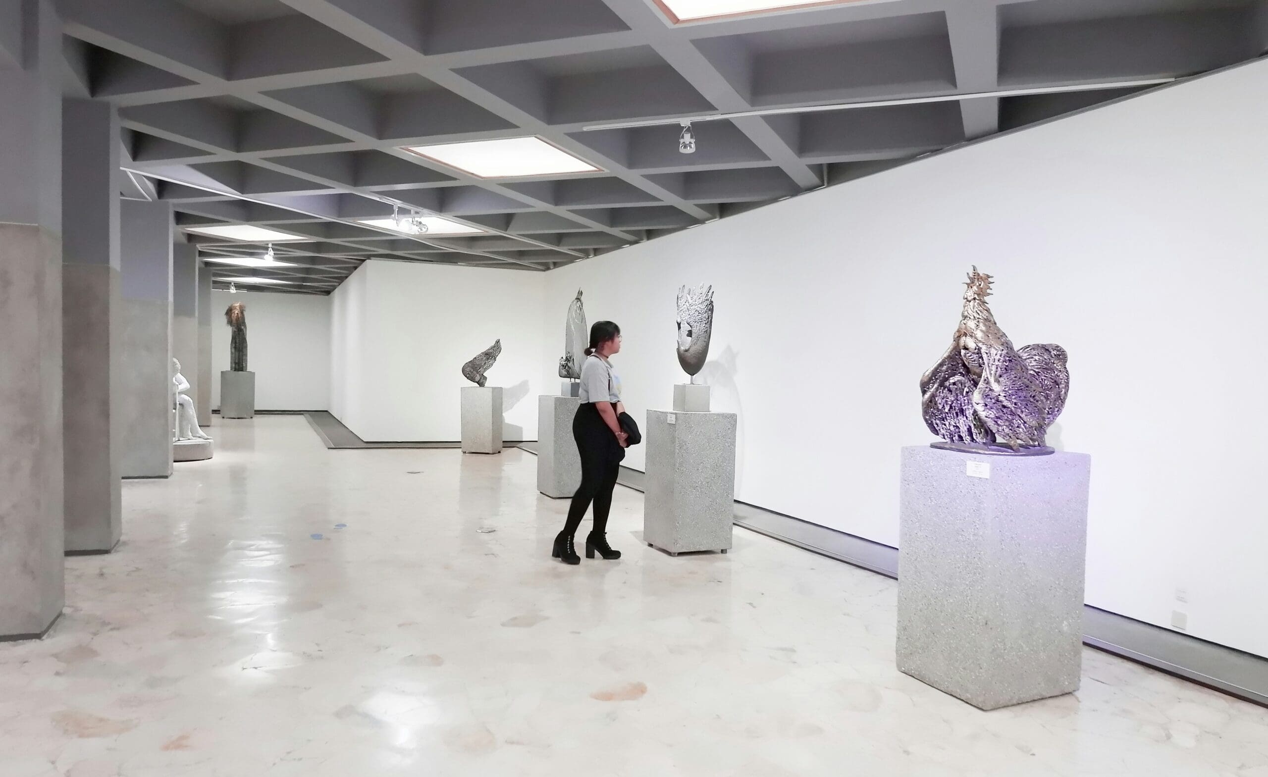 Exhibition space at the Centre Pompidou Málaga with artworks