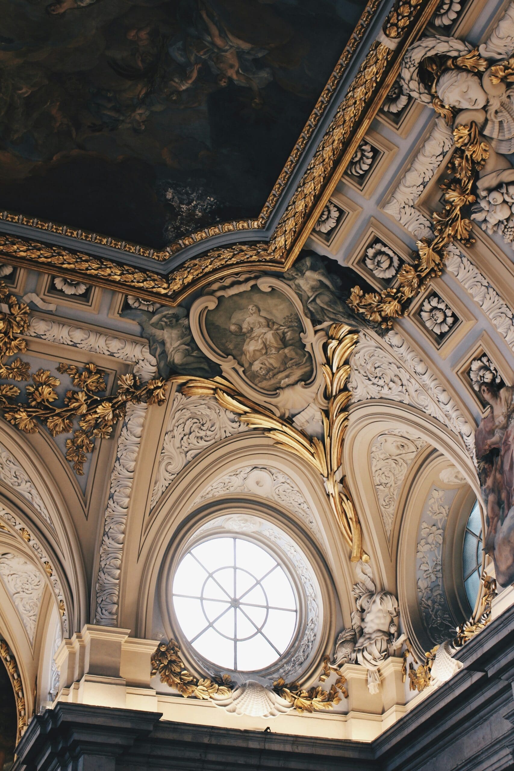 Magnificent interior view of the Royal Palace in Madrid