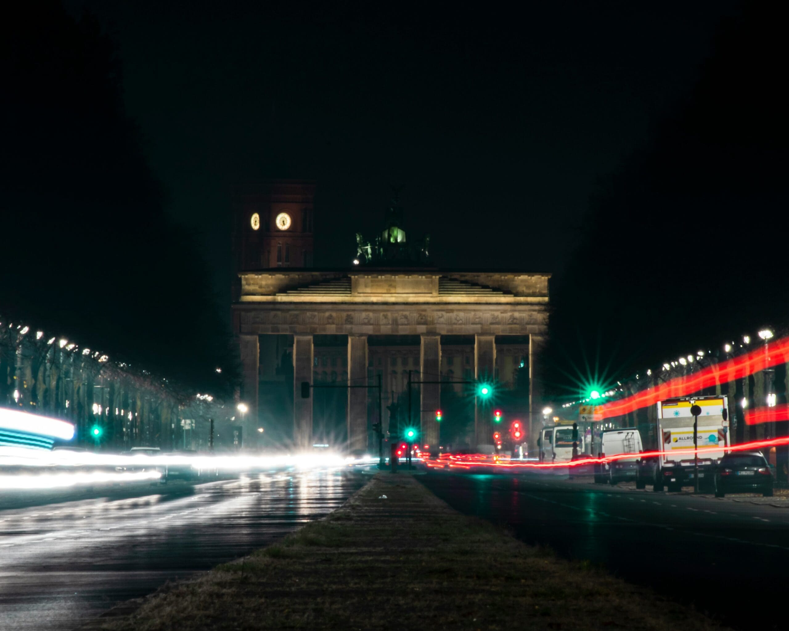 New Year's Eve fireworks at the Brandenburg Gate