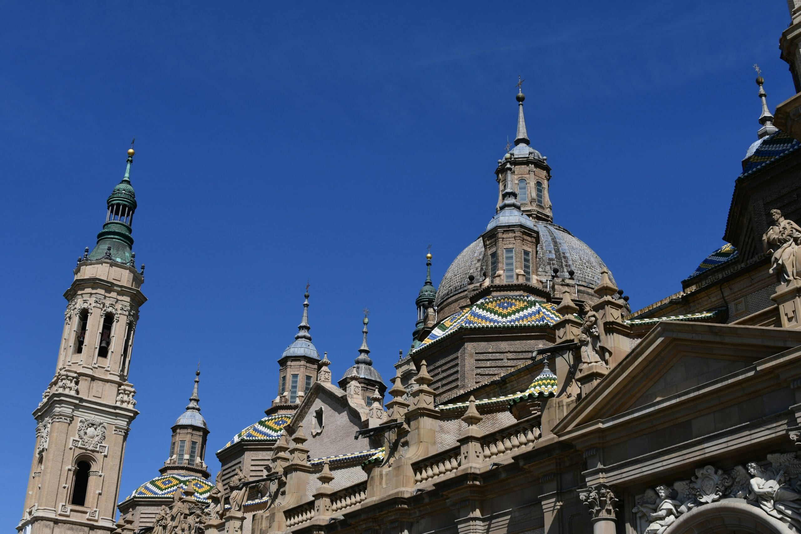 The magnificent facade of the La Lonja de la Seda in Zaragoza, a UNESCO World Heritage site