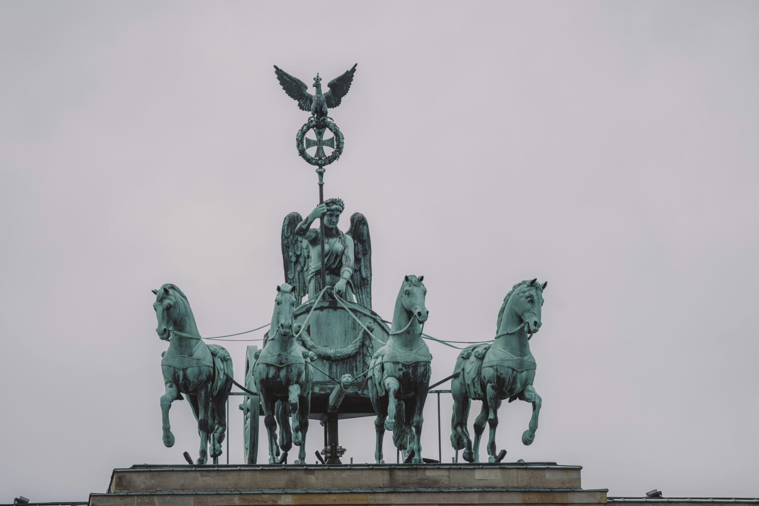 Close-up of the Quadriga at the Brandenburg Gate