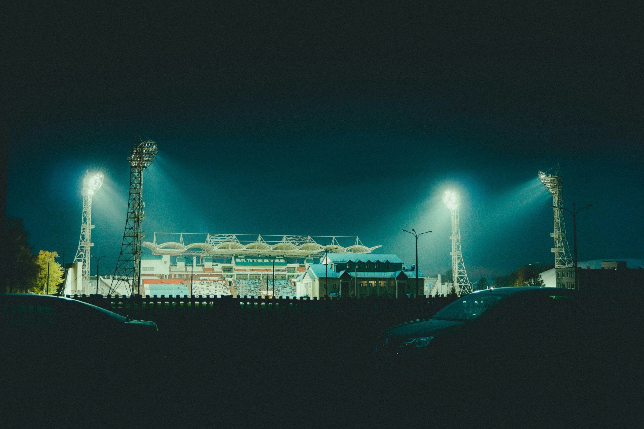 Illustration of a stadium atmosphere at night
