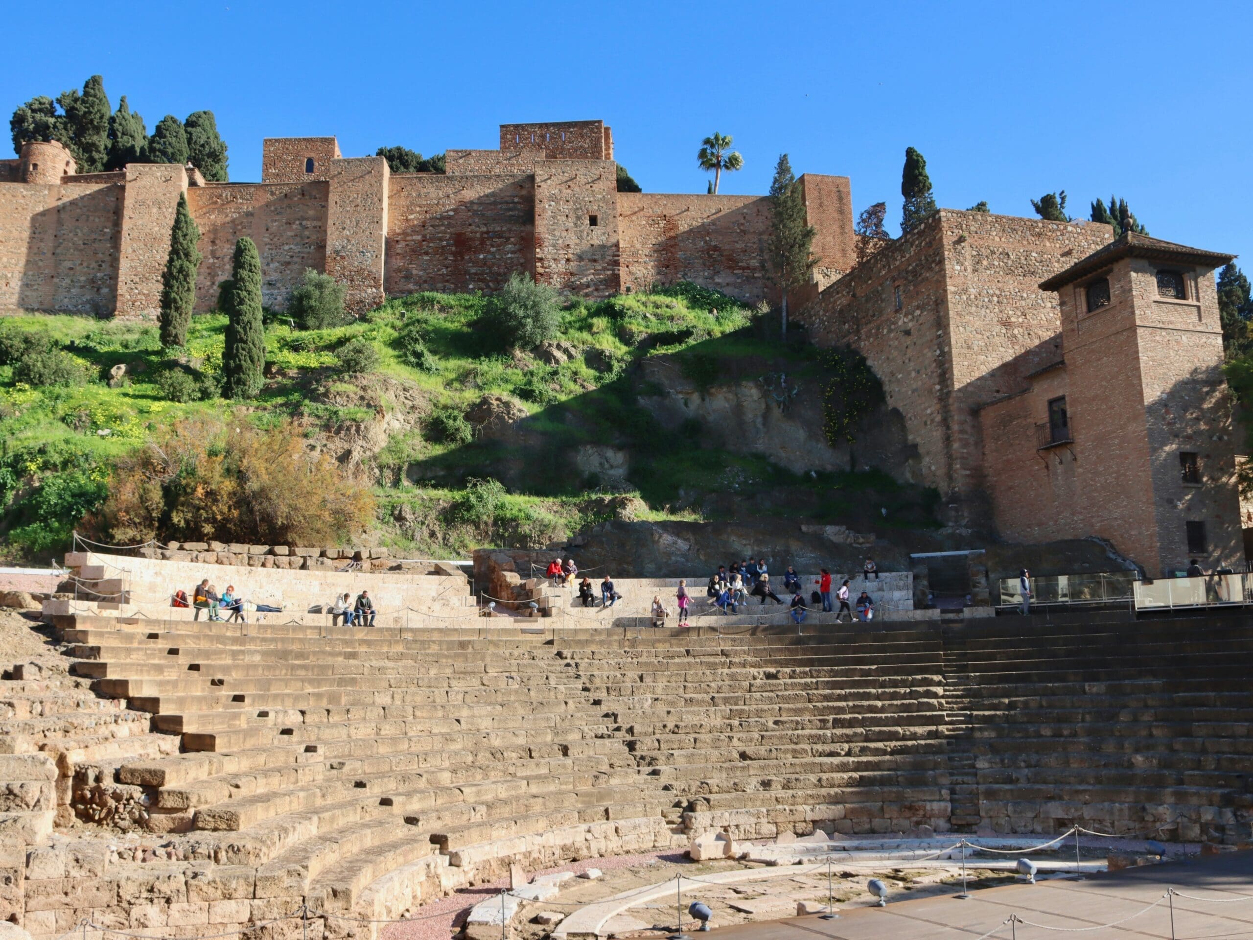 Breathtaking view of the Alcazaba of Malaga