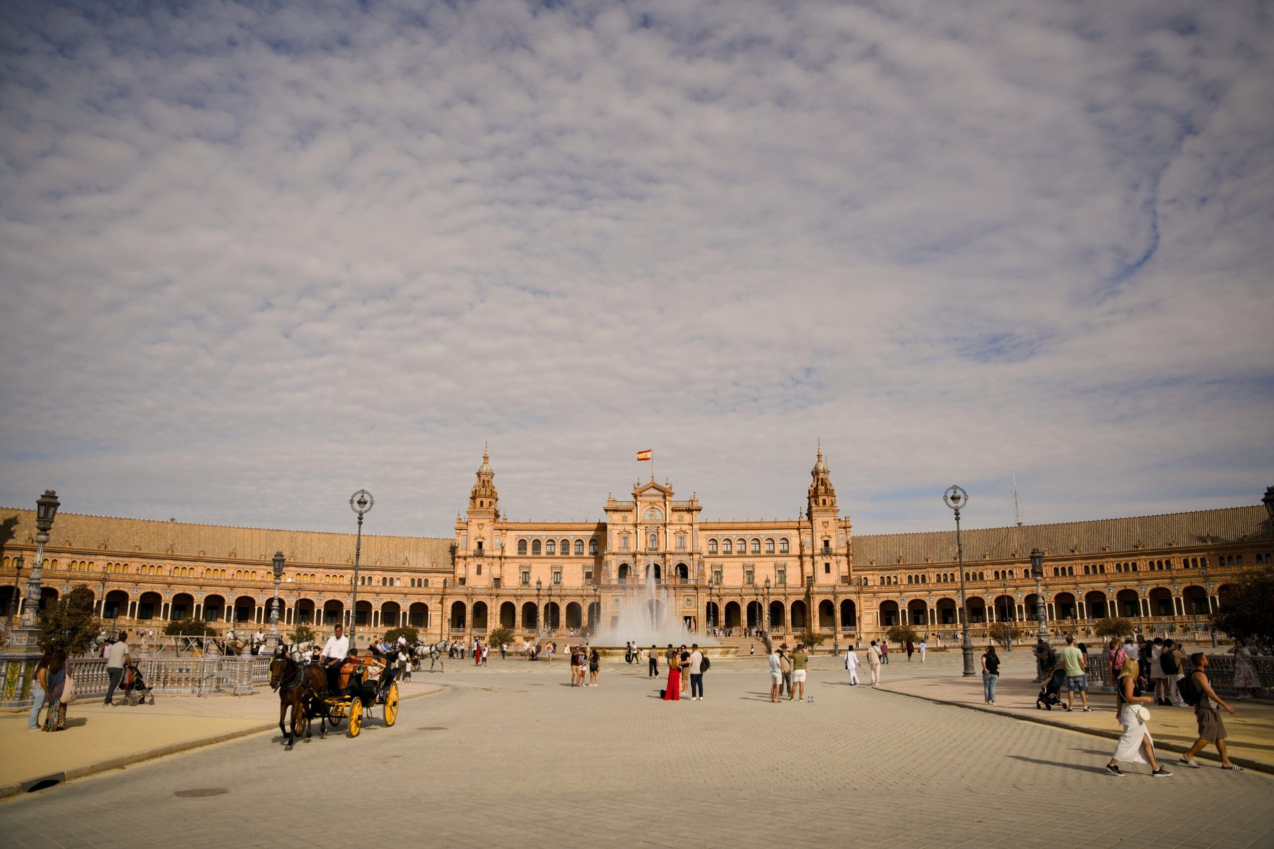 Tourists at the General Archive of the Indies in Seville