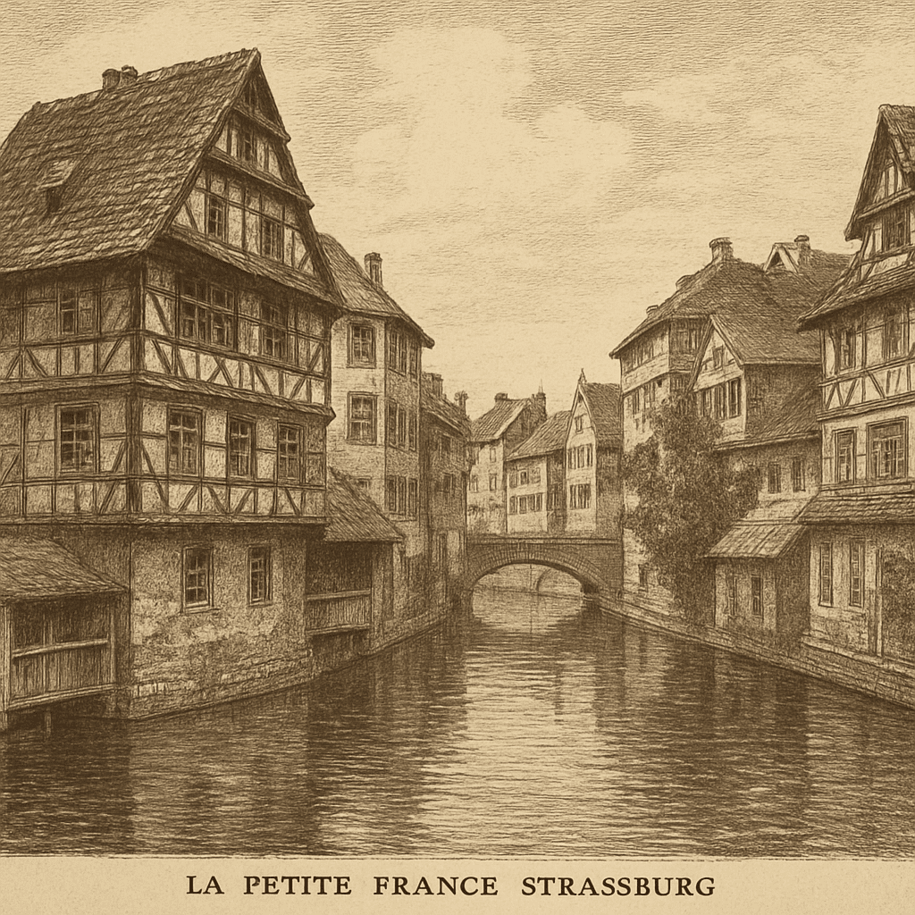 Historical view of La Petite France, Strasbourg