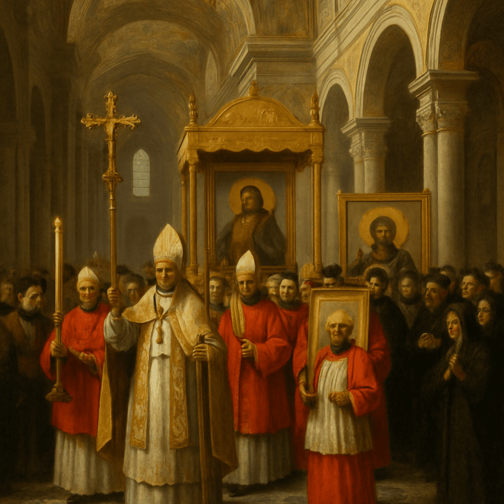 Festive processions in the Duomo di Sant'Andrea