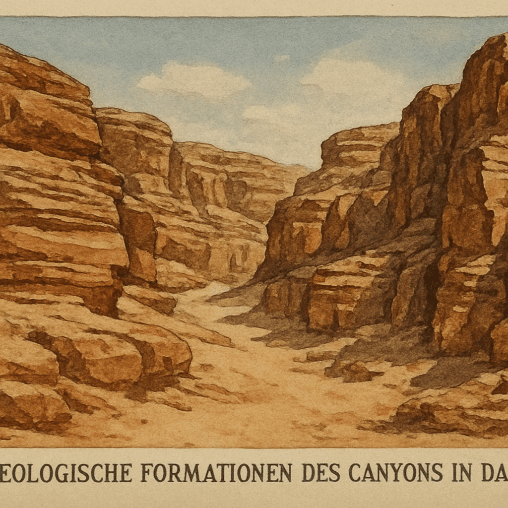 Geological Formations of the Canyon in Dahab