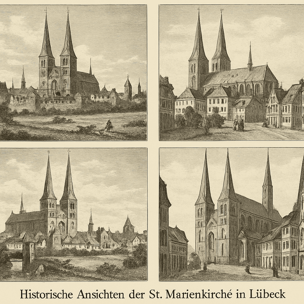 Historical Views of St. Mary's Church in Lübeck