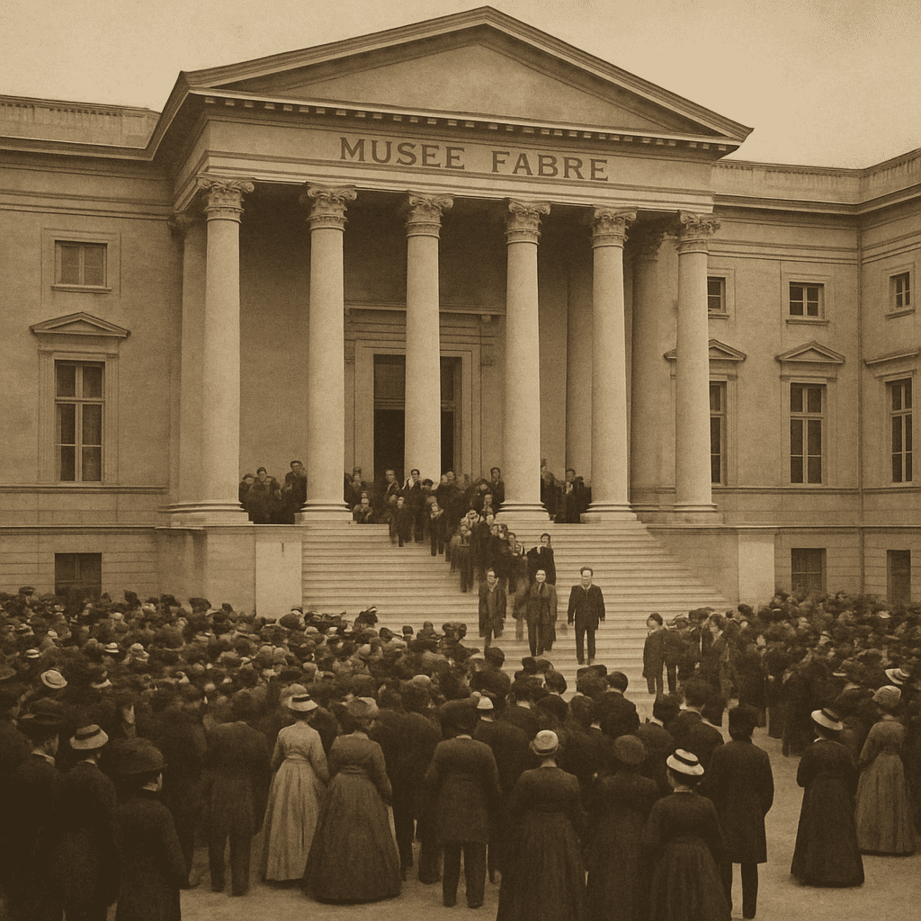 Historisches Bild des Musée Fabré bei der Eröffnung