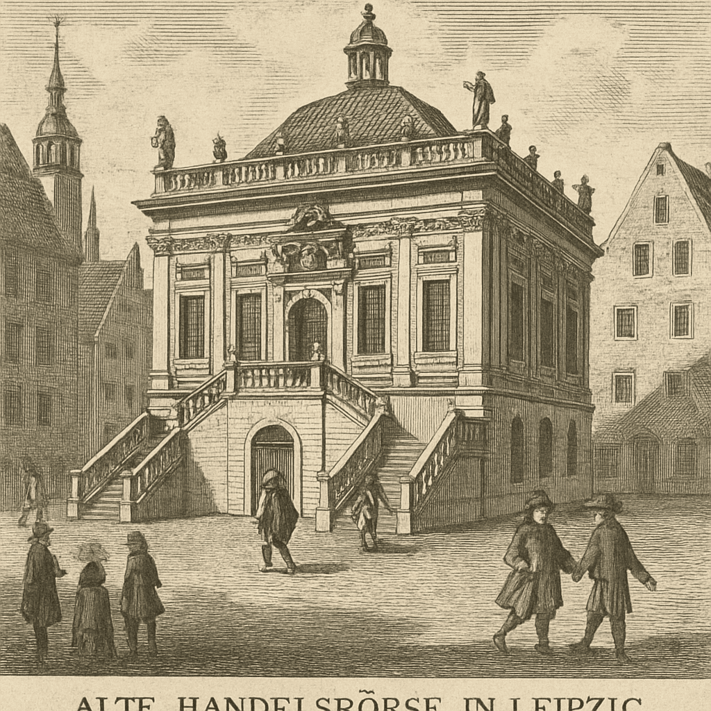 Historische Abbildung der Alten Handelsbörse in Leipzig