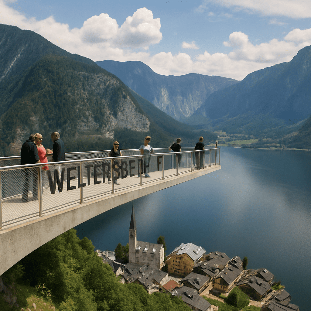 The impressive "Welterbeblick" skywalk in Hallstatt