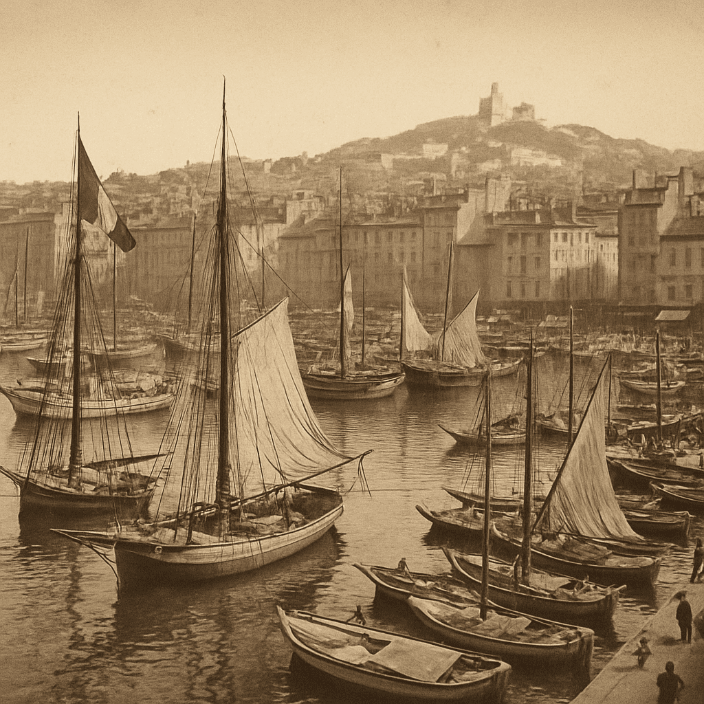 Historisches Bild des Alten Hafens von Marseille