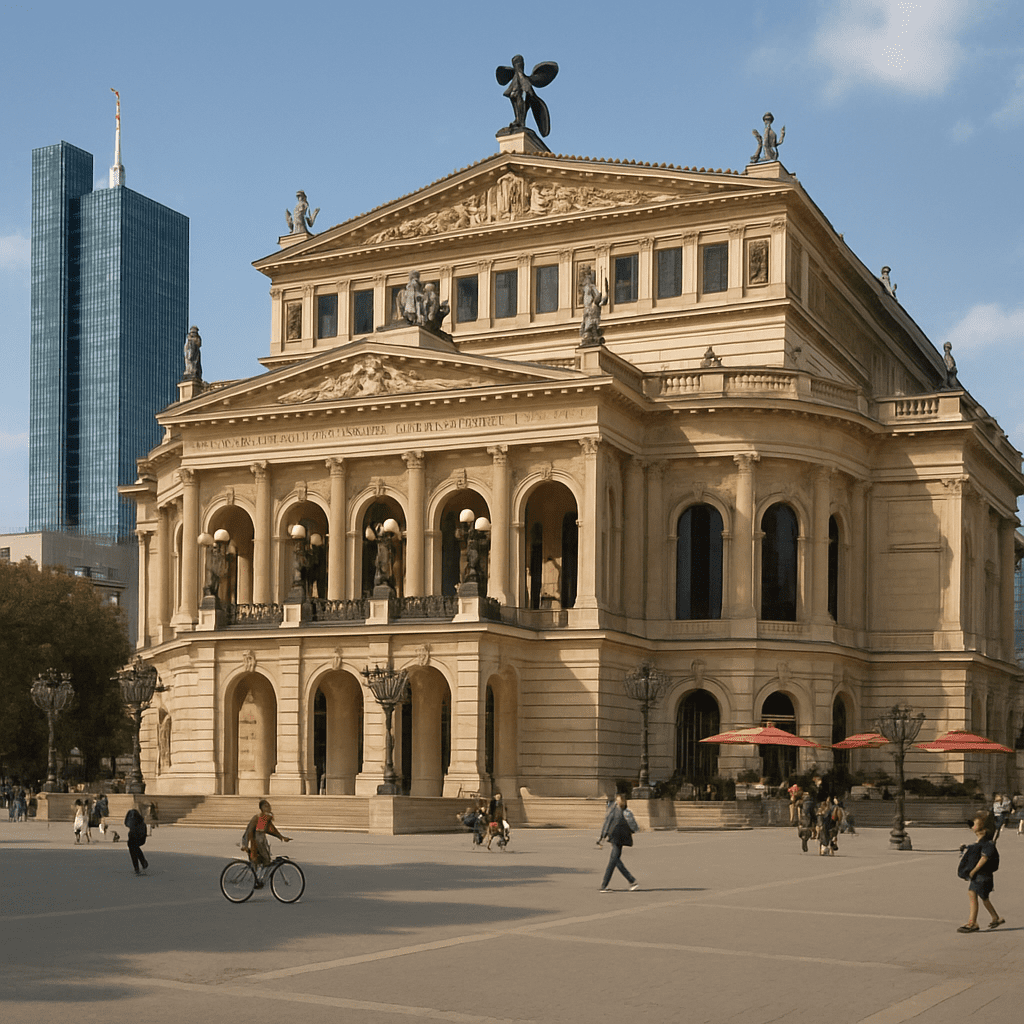 Die Alte Oper in Frankfurt, nur wenige Gehminuten vom Main Tower entfernt