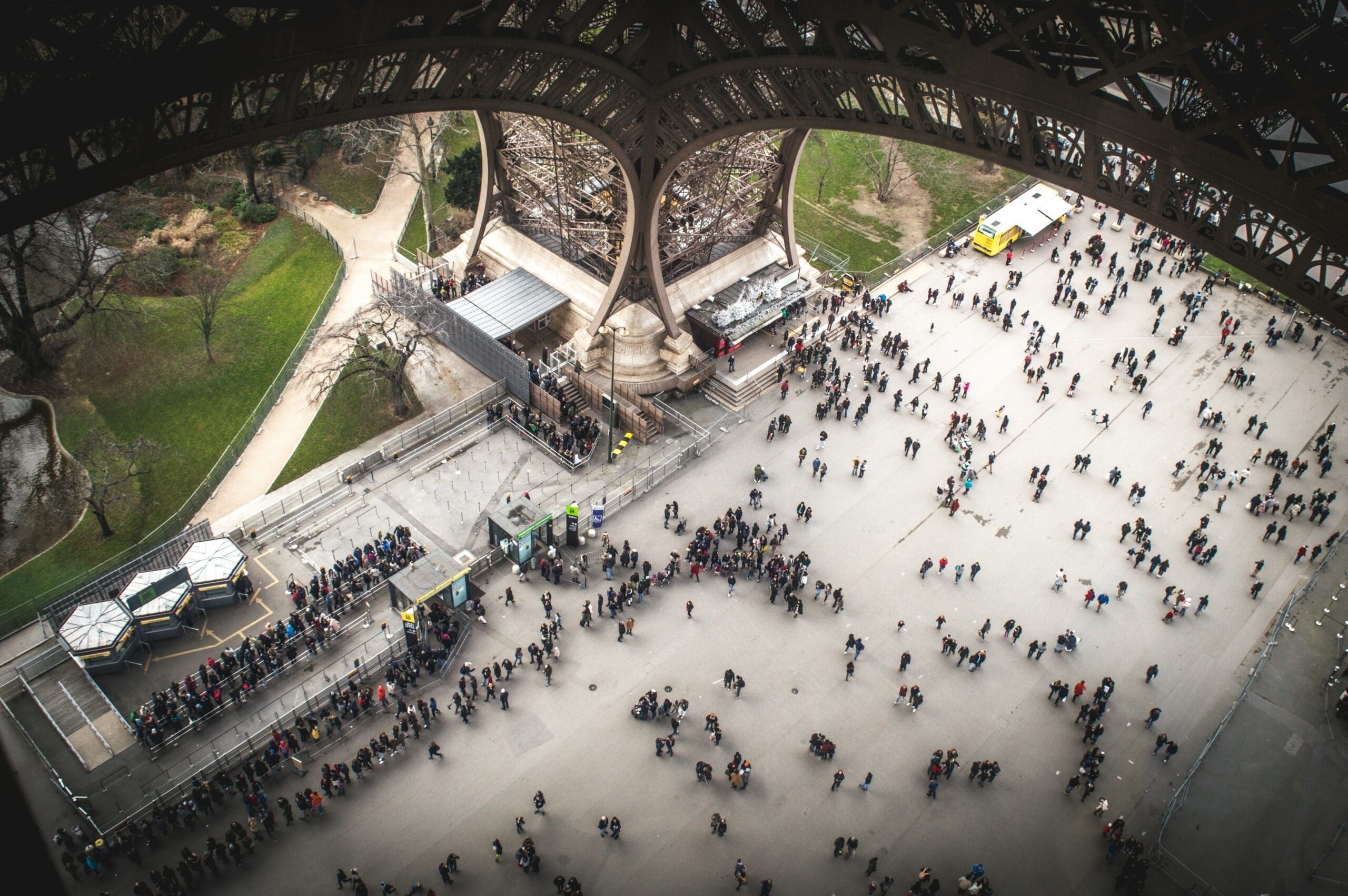 View from the first platform of the Eiffel Tower