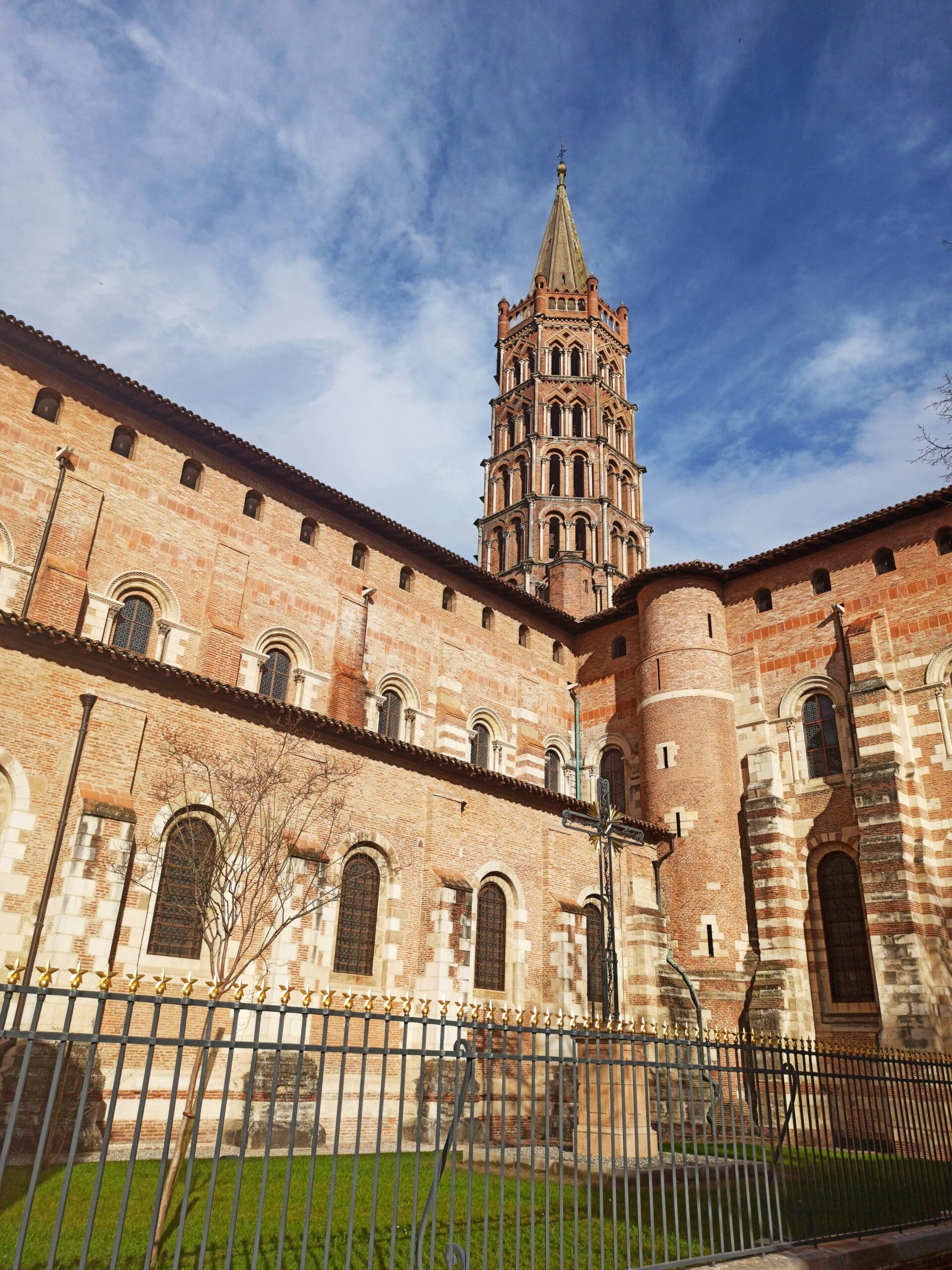 The Basilica of Saint-Sernin and its surroundings in Toulouse