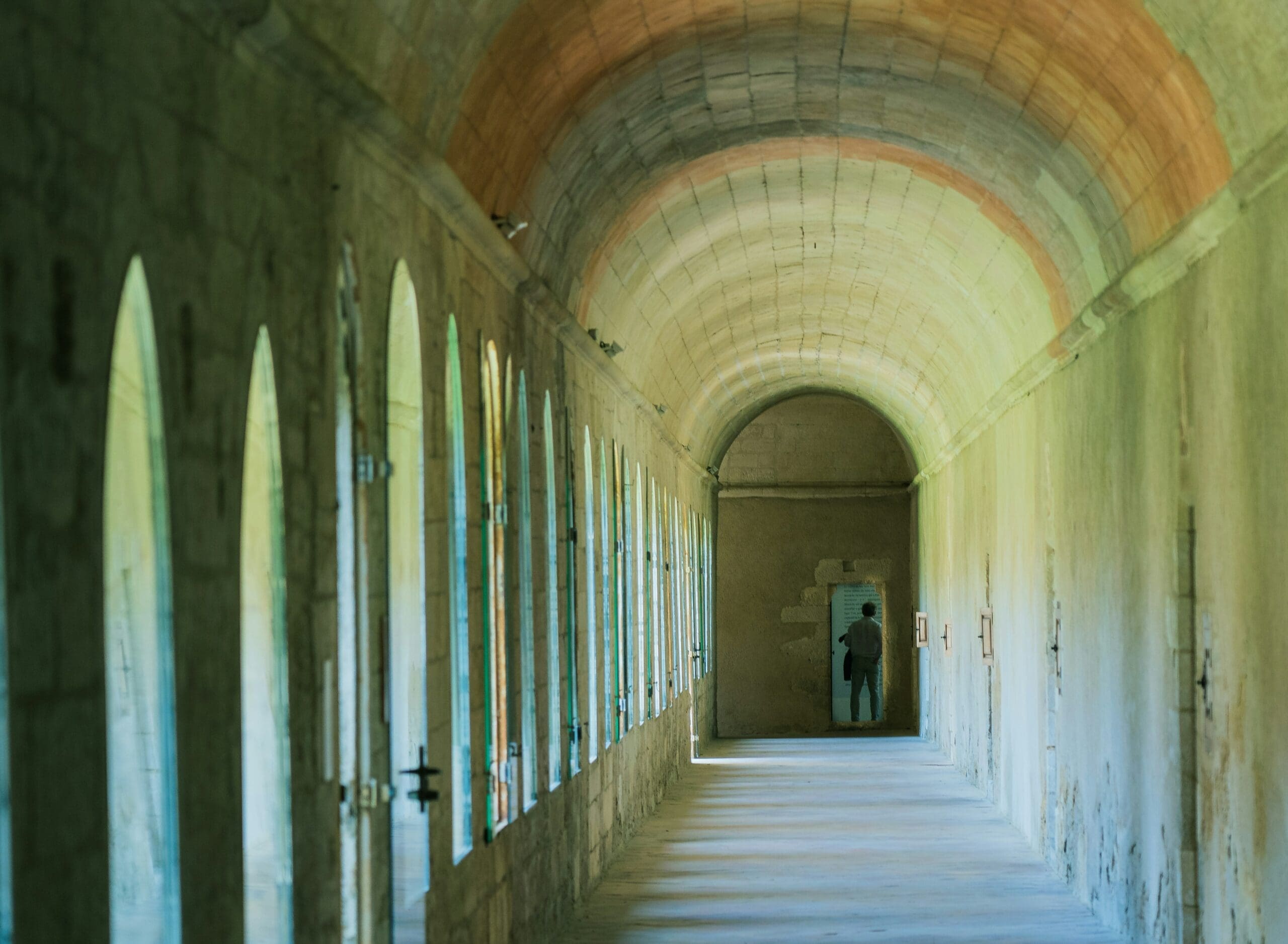 Visitor group touring the Pope's Palace in Avignon