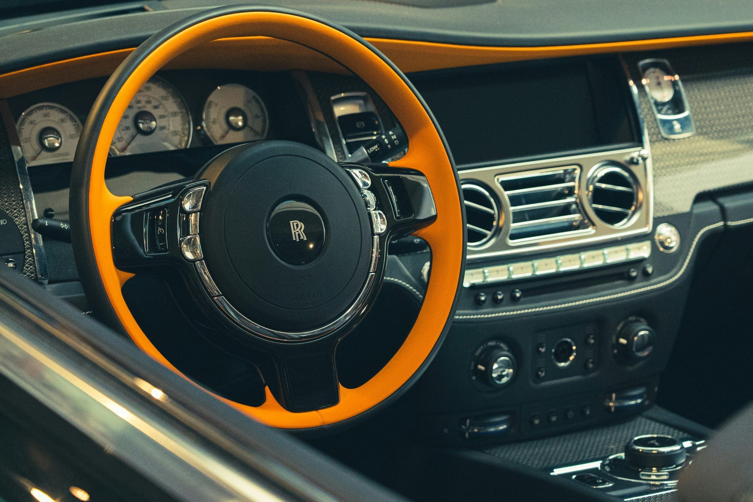 Interior view of a Rolls-Royce model