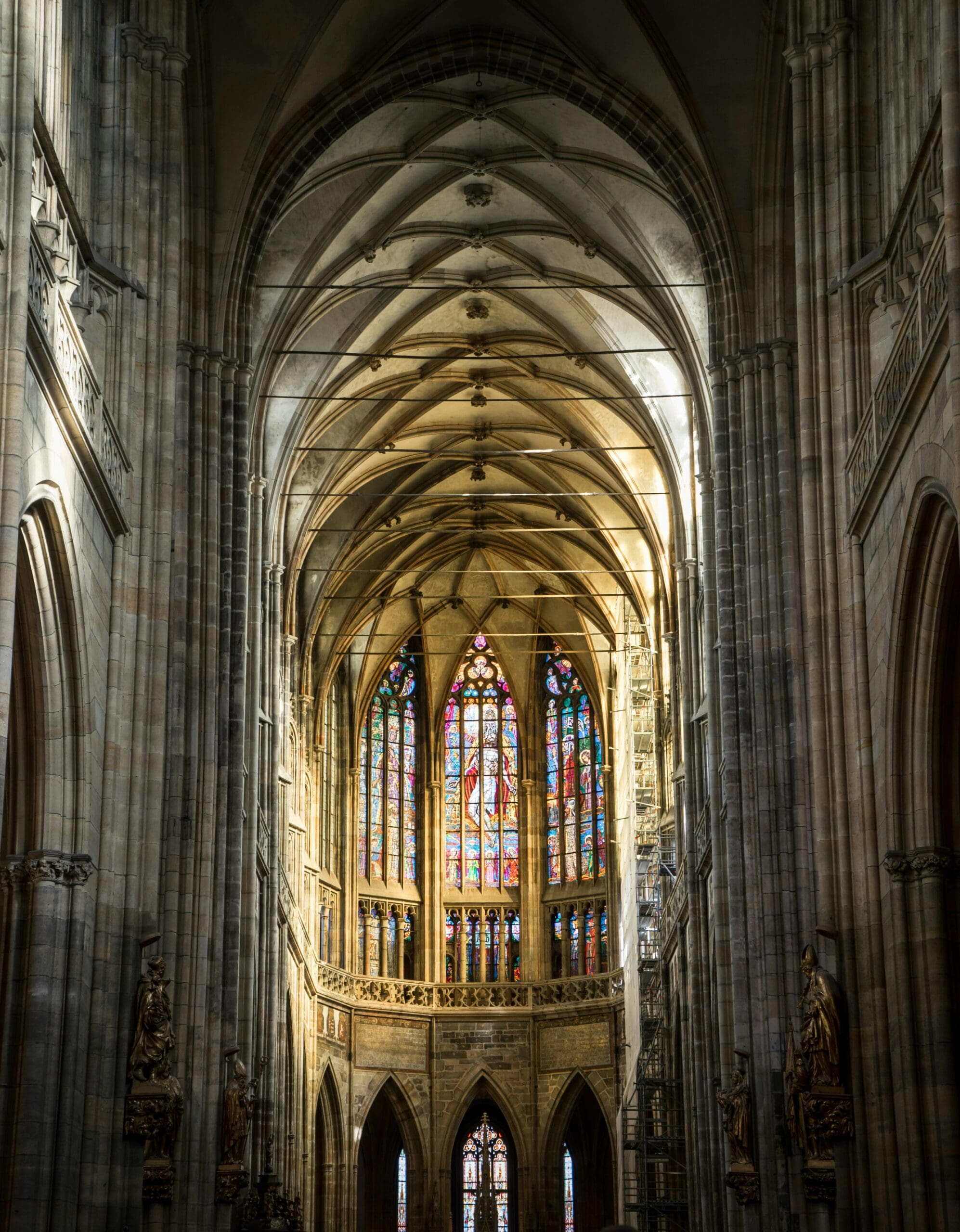 Detail der gotischen Architektur der Kathedrale