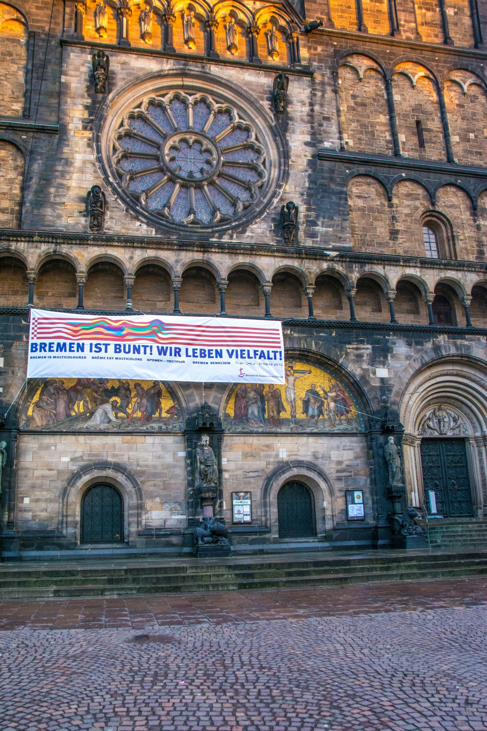 Visitor Information at the Entrance of St. Peter's Cathedral