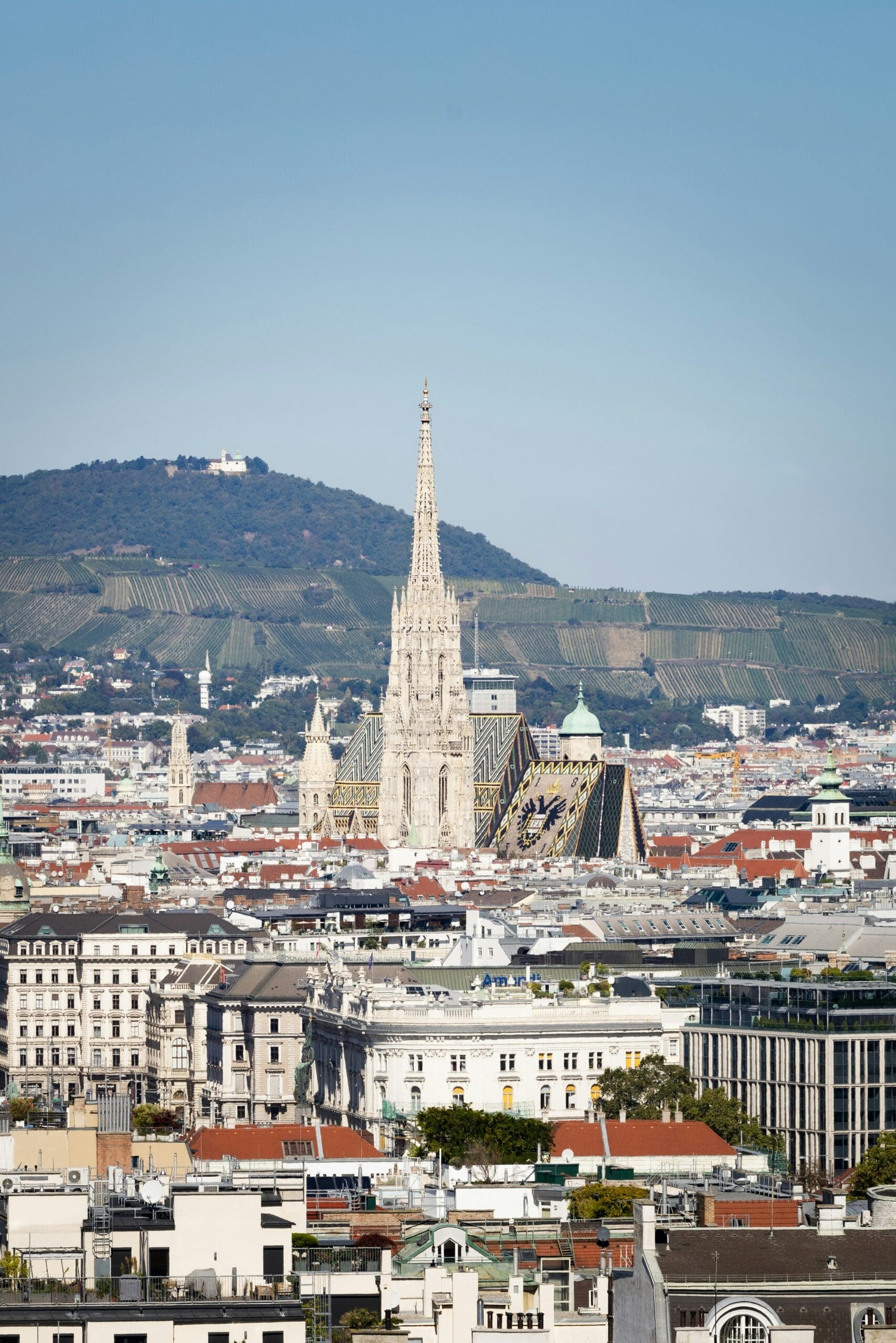 View of St. Stephen's Cathedral with surrounding sights