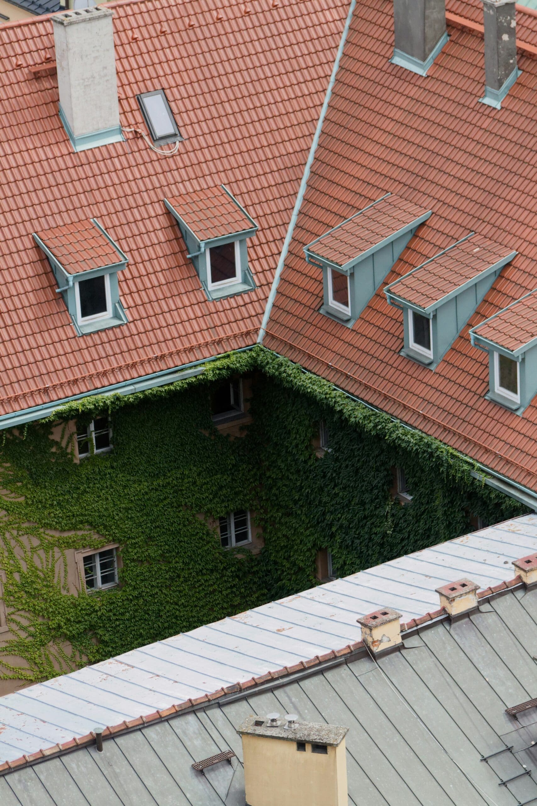 The picturesque courtyard of the artisan's courtyard in the sunshine