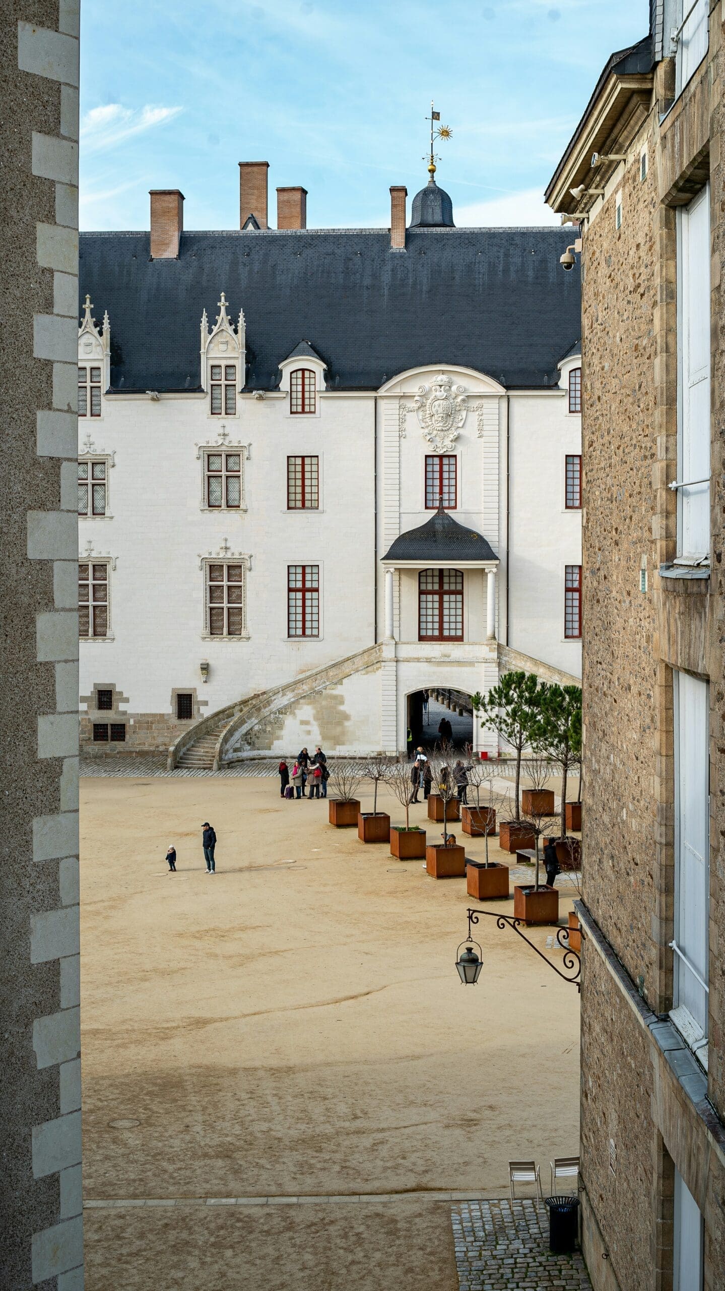 Historic view of the Castle of Nantes
