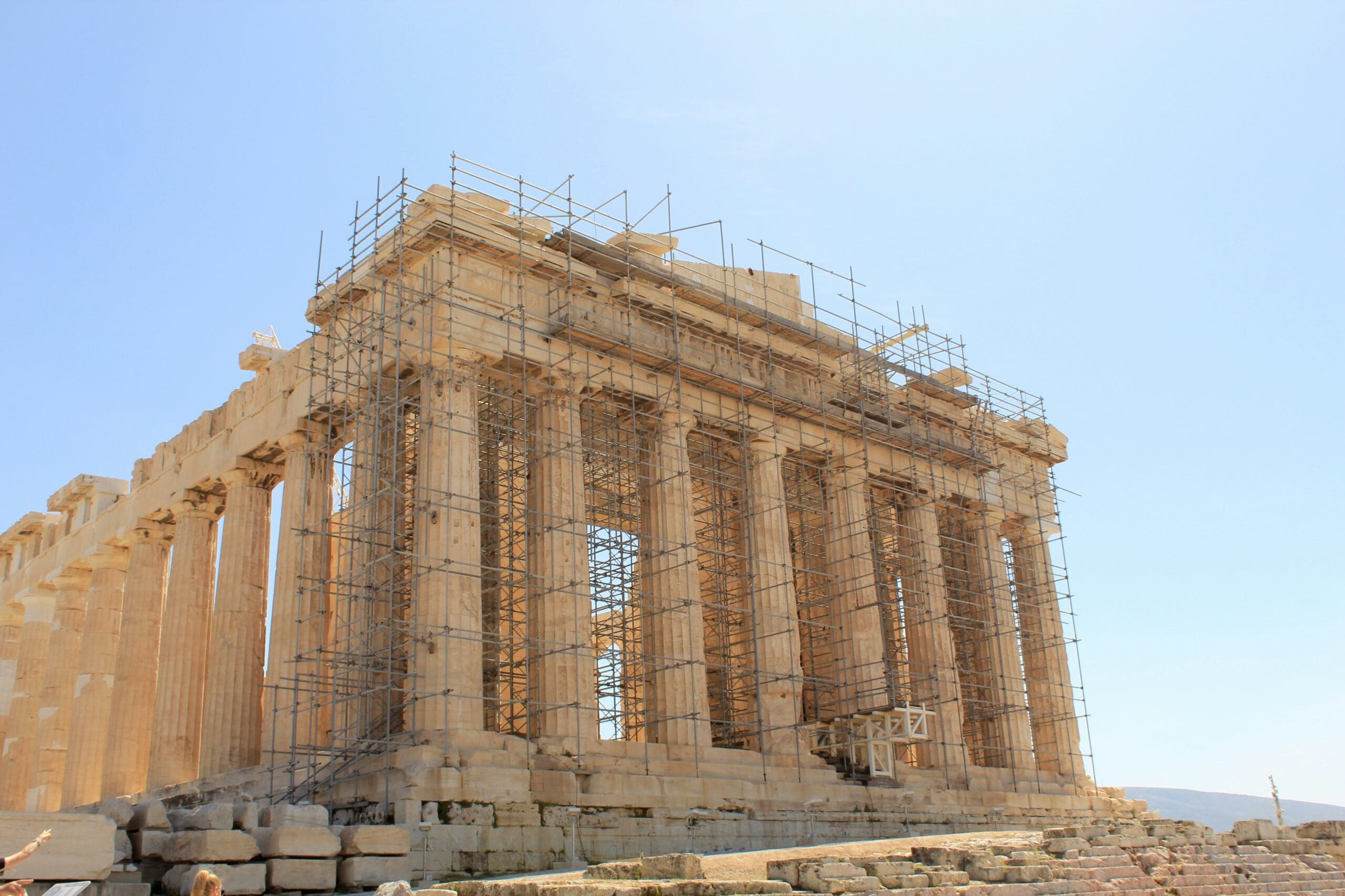 Restoration work on the Parthenon
