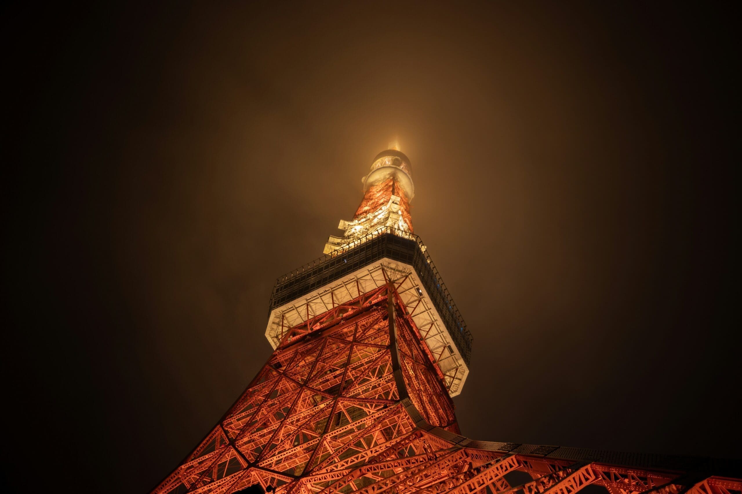 Nightly illuminated Eiffel Tower