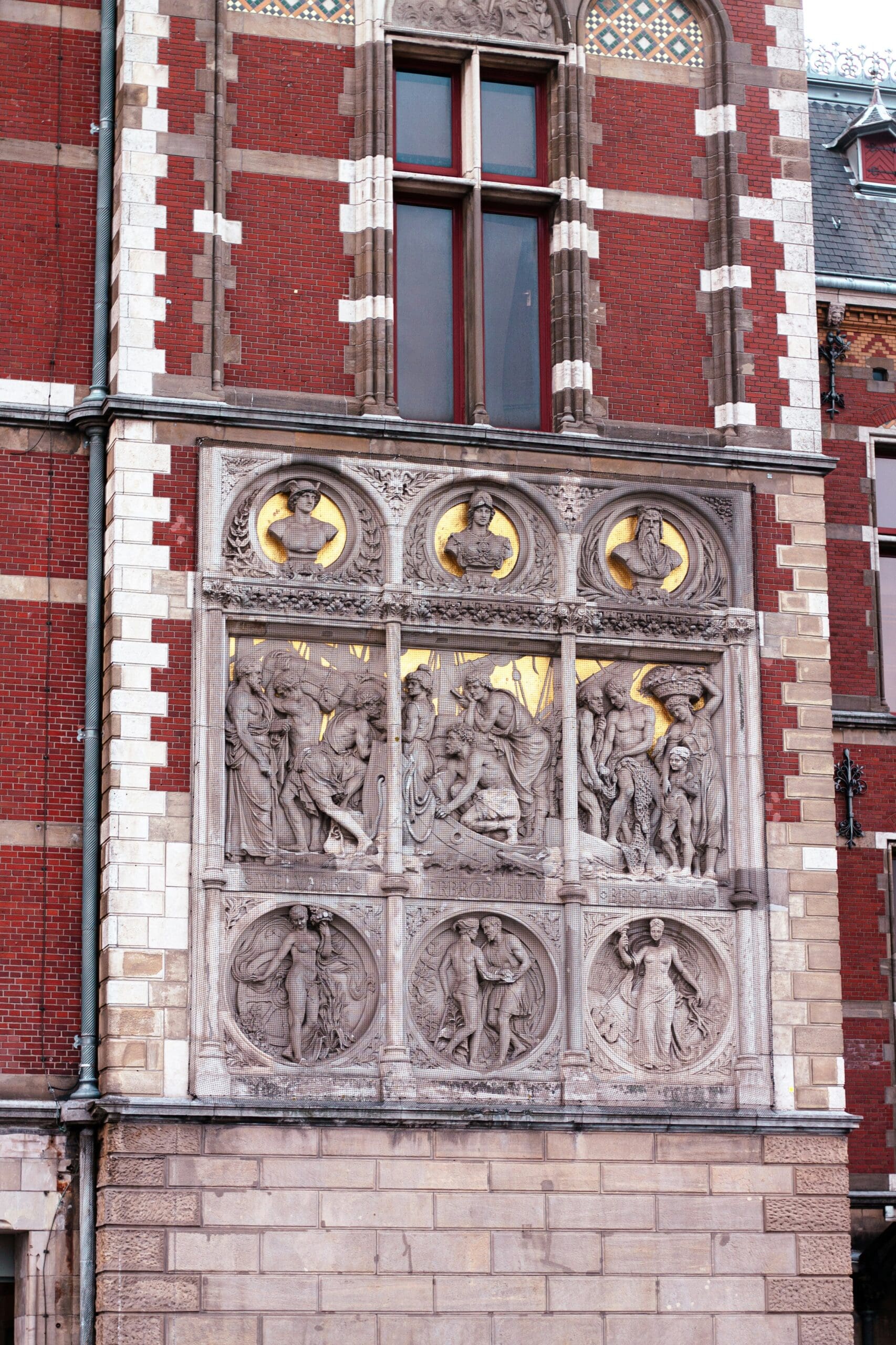 Detail of the Gothic facade of Strasbourg Cathedral